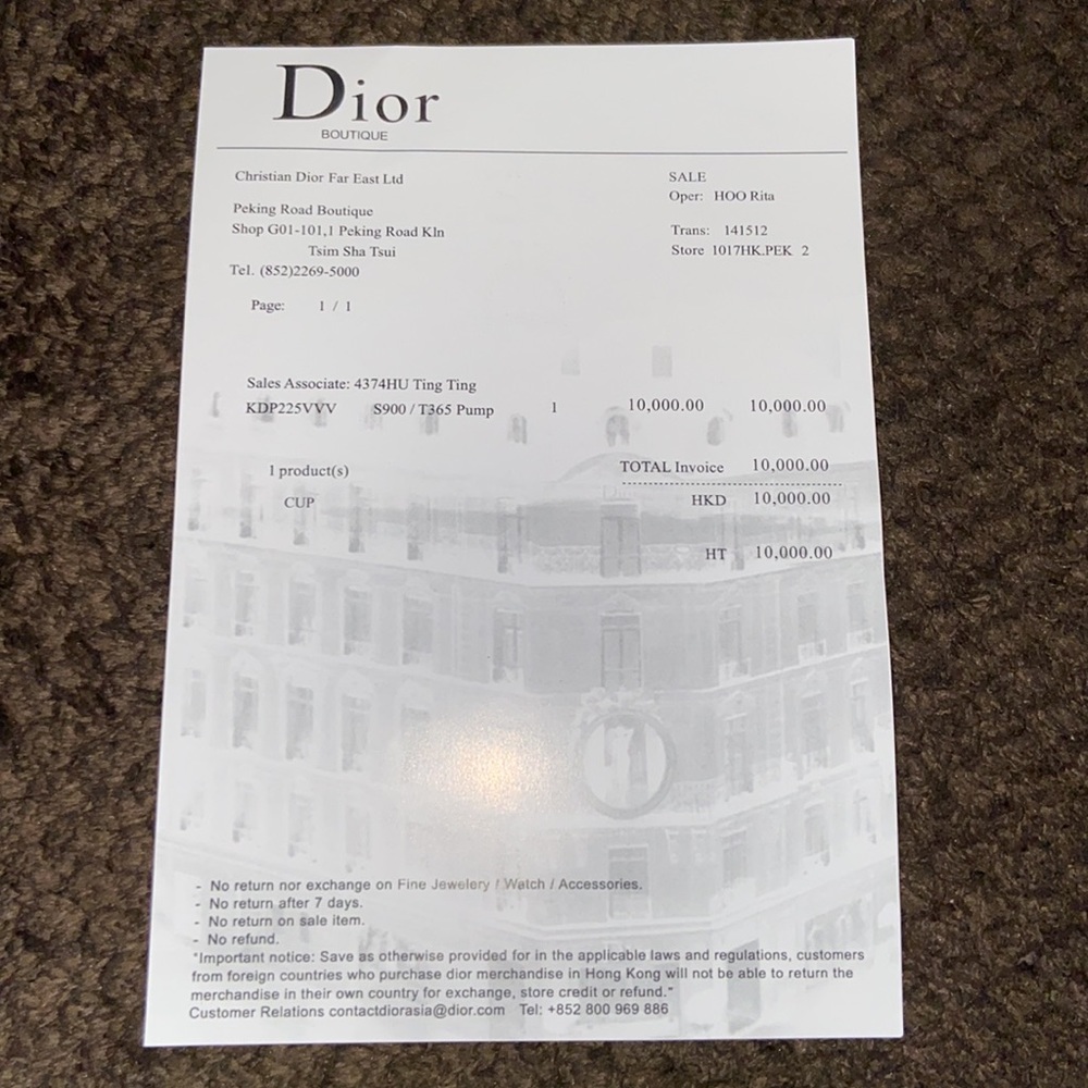 Christian dior b23 navy blue&white size 10 brand new shoes only wore then twice - Picture 7 of 9